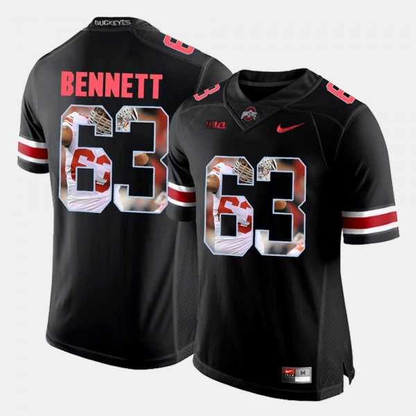 Ohio State Buckeyes Michael Bennett Men's #63 Black Pictorial Fashion College Football Jersey 2404RRBP1